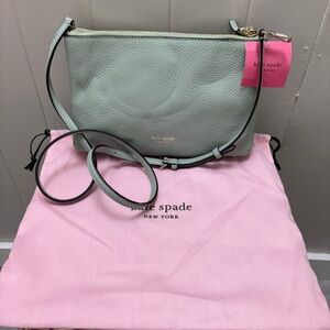 NWT Kate Spade Mint Green Leather Crossbody With Dustbag
